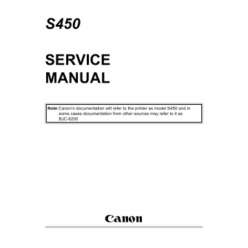 Canon PIXUS S450 Service Manual