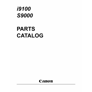 Canon PIXUS S9000 i9100 Parts Catalog Manual
