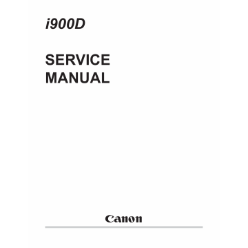 Canon PIXUS i900D i905D 900PD Service Manual