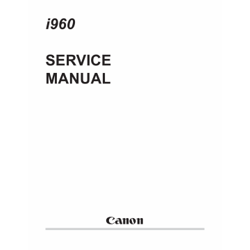 Canon PIXUS i960 i965 Service Manual