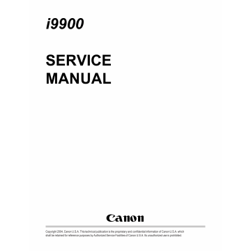 Canon PIXUS i9900 i9950 Service Manual