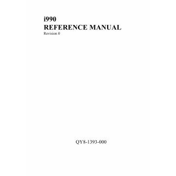 Canon PIXUS i990 Service Manual