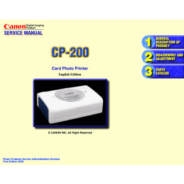 Canon SELPHY CP200 Service Manual