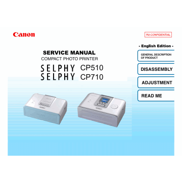 Canon SELPHY CP710 CP510 Service Manual