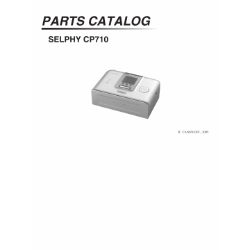 Canon SELPHY CP710 Parts Catalog Manual