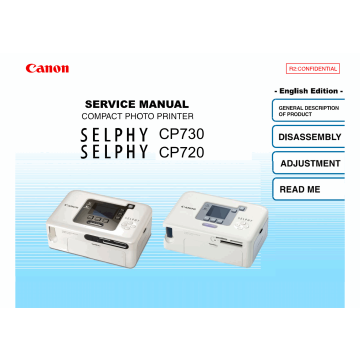 Canon SELPHY CP730 CP720 Service Manual