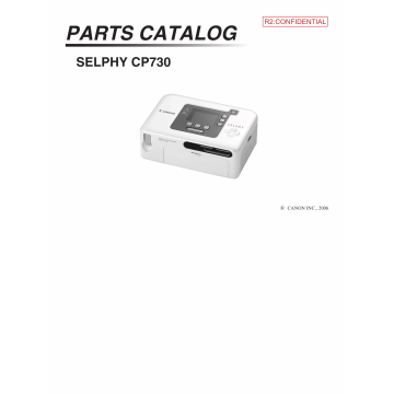 Canon SELPHY CP730 Parts Catalog Manual