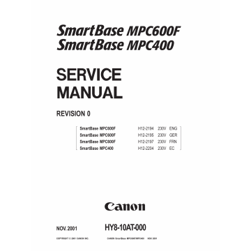 Canon SmartBase MPC400 600F Service Manual