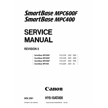 Canon SmartBase MPC600F MPC400 Service Manual
