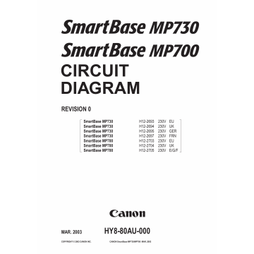 Canon SmartBass MP730 MP700 Circuit Diagram