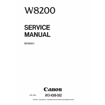 Canon Wide-Format-InkJet W8200 Service Manual