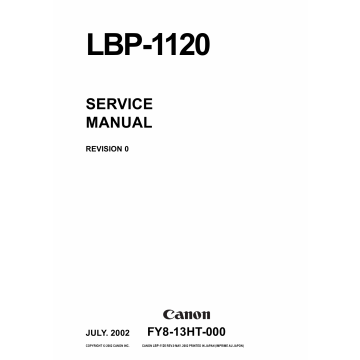 Canon imageCLASS LBP-1120 Service Manual