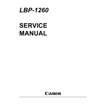 Canon imageCLASS LBP-1260 Service Manual