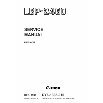 Canon imageCLASS LBP-2460 Service Manual