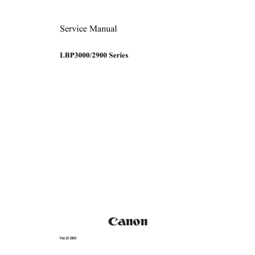 Canon imageCLASS LBP-3000 2900 Service Manual