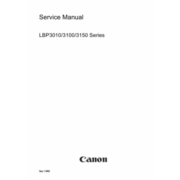 Canon imageCLASS LBP-3010 3100 3150 Service Manual