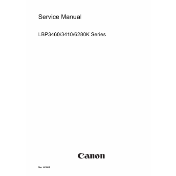 Canon imageCLASS LBP-3140 3460 6280K Service Manual