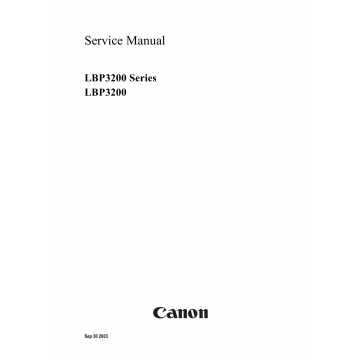 Canon imageCLASS LBP-3200 Service Manual