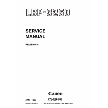 Canon imageCLASS LBP-3260 Service Manual