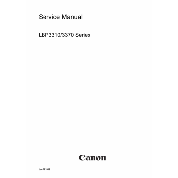 Canon imageCLASS LBP-3310 3370 Service Manual
