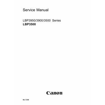 Canon imageCLASS LBP-3950 3900 3500 Parts and Service Manual
