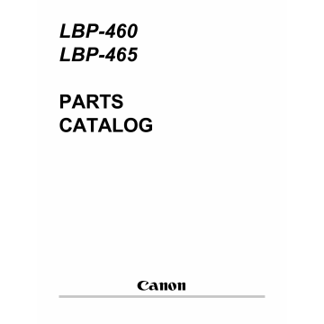 Canon imageCLASS LBP-460 465 Parts Catalog Manual