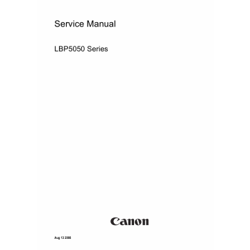 Canon imageCLASS LBP-5050 Service Manual
