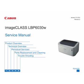Canon imageCLASS LBP-6030w 6000 6018 6020 6030 Service Manual