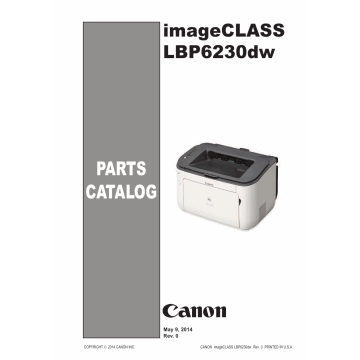 Canon imageCLASS LBP-6200 6230 6240 Parts Catalog Manual