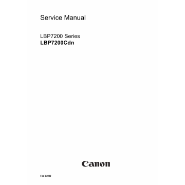 Canon imageCLASS LBP-7200Cdn Service Manual