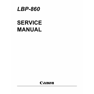 Canon imageCLASS LBP-860 Service Manual