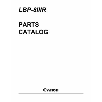 Canon imageCLASS LBP-8IIIR Parts Catalog Manual