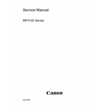 Canon imageCLASS MF-4100 Service Manual