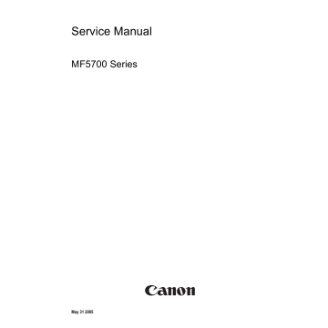 Canon imageCLASS MF-5700 Service and Parts Manual