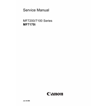 Canon imageCLASS MF-7170i Service Manual