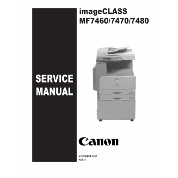 Canon imageCLASS MF-7460 7470 7480 Service and Parts Manual