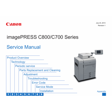 Canon imagePRESS C800 C700 Service Manual
