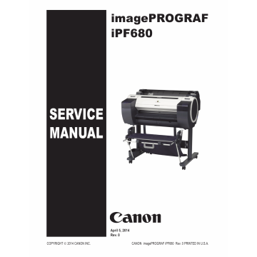 Canon imagePROGRAF iPF-680 Service Manual
