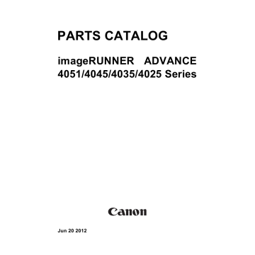 Canon imageRUNNER-ADVANCE-iR 4025 4035 4045 4051 Parts Manual