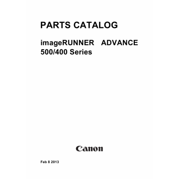 Canon imageRUNNER-ADVANCE-iR 500 400 Parts Manual