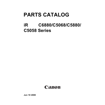 Canon imageRUNNER-ADVANCE-iR C5068 C6800 C5880 C5058 Parts Manual
