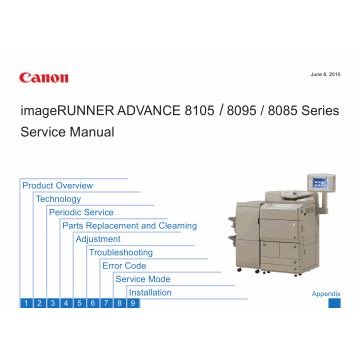 Canon imageRUNNER-ADVANCE iR-8105 8095 8085 Parts and Service Manual