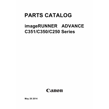 Canon imageRUNNER-ADVANCE iR-C250 C250i C250iF C250 C350i C350iF C351 C351iF Parts Catalog Manual