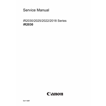 Canon imageRUNNER iR-2030 2025 2022 2018 Parts and Service Manual