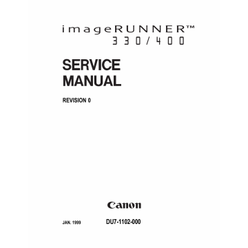 Canon imageRUNNER iR-330 330E 330S 400 400E 400S Parts and Service Manual
