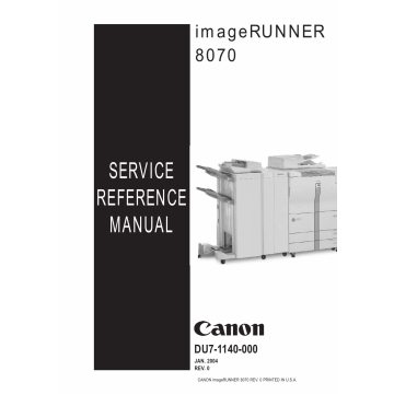 Canon imageRUNNER iR-8070 Parts and Service Manual