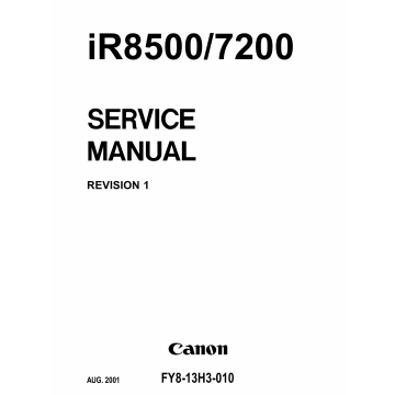 Canon imageRUNNER iR-8500 7200 Parts and Service Manual