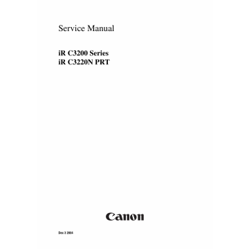 Canon imageRUNNER iR-C3200 C3200N Parts and Service Manual