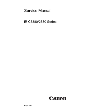 Canon imageRUNNER iR-C3380 C2880 Parts and Service Manual