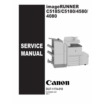 Canon imageRUNNER iR-C5185 C5180 C4580 C4080 Parts and Service Manual